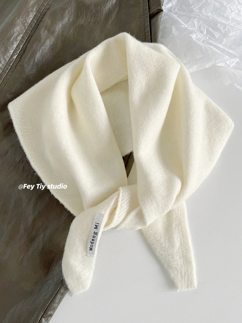 Gestricktes dreieckiges Wolltuch für Damen und Herren, Kaschmir, Winteraccessoire, lässig, elegant und bequem | Sansoti
