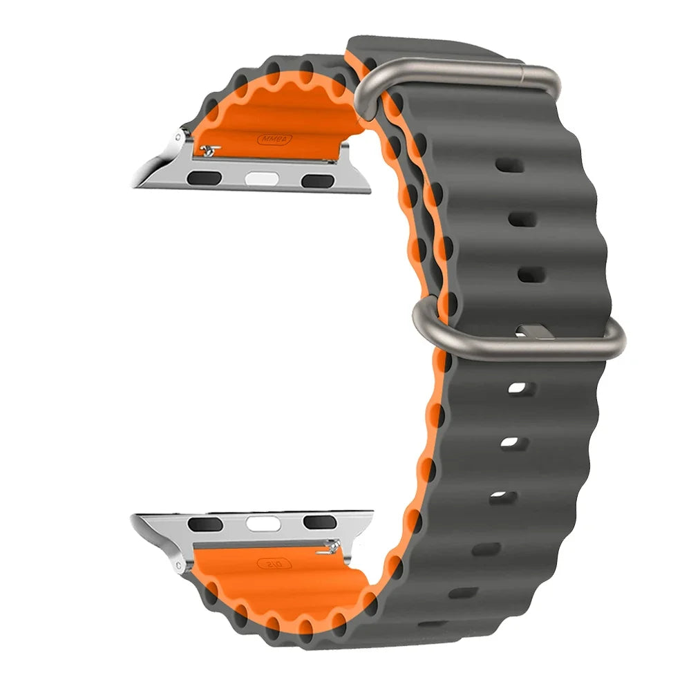 Bracelet de smartwatch en silicone, résistant à l’eau et respirant, bracelet de montre et bracelet de sport unisexes, bracelet de remplacement | Sansoti