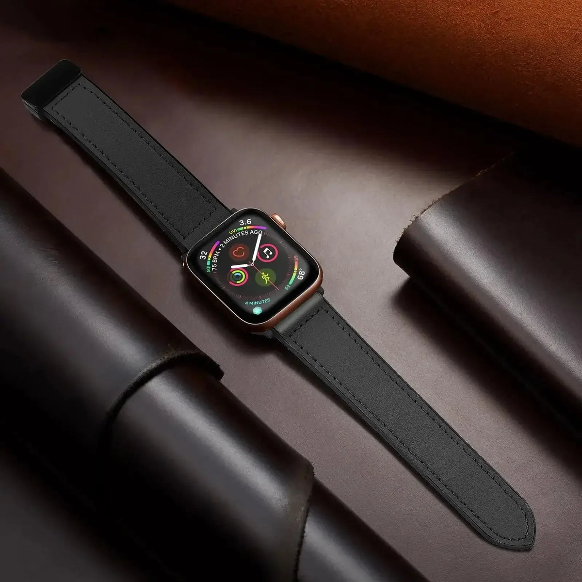 Bracelet de smartwatch magnétique en cuir véritable, réglable, résistant à l’eau, sportif, élégant et raffiné | Sansoti