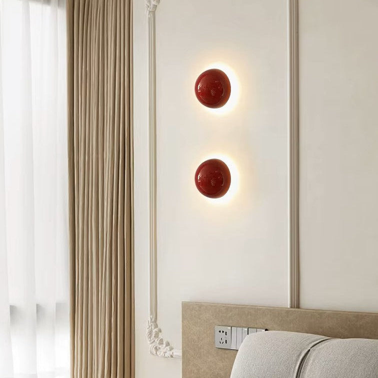 Ronde Wandlamp Metaal LED 16 cm Scandinavisch Design Sfeervol Licht Slaapkamer Hal Gang Woonkamer Brons | Sansoti