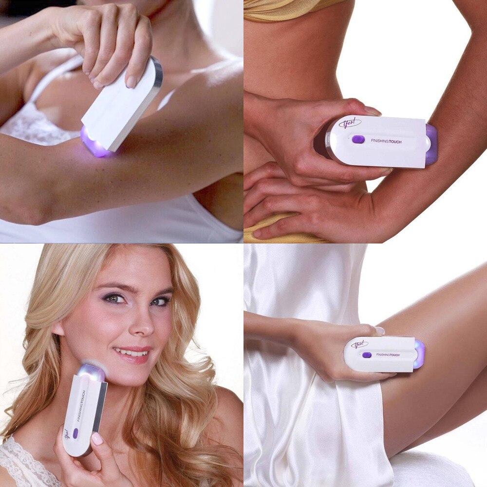 Rechargeable Hair Removal Device with LED — Painless and Safe Epilator for Face, Arms, and Legs | Sansoti