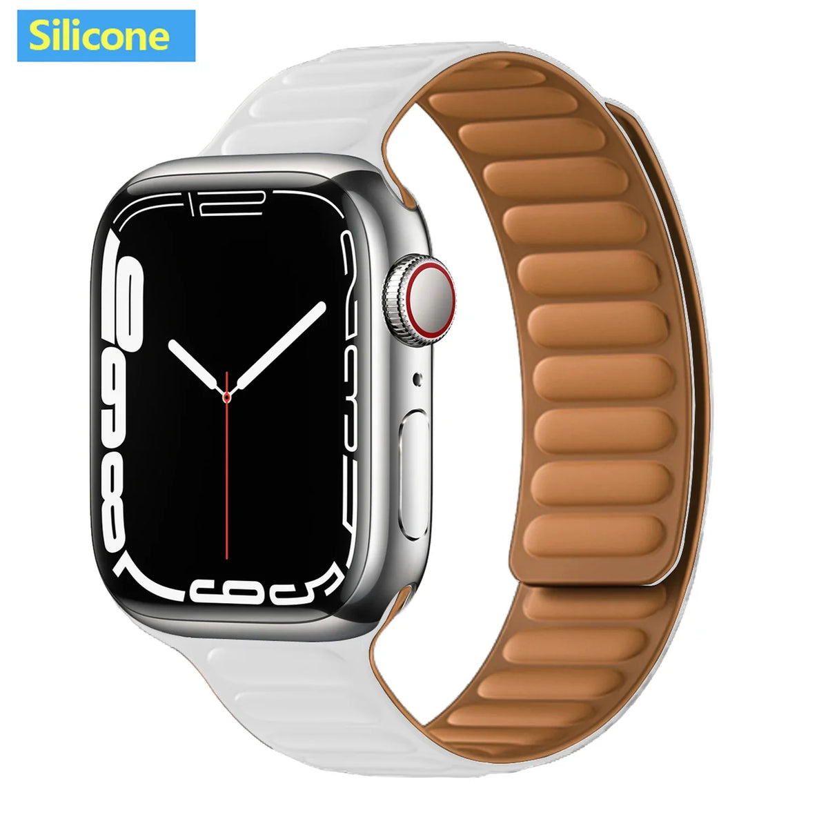 Lederarmband mit magnetischem Verschluss, 38–49 mm, verstellbares Smartwatch-Zubehör, stilvolles Armband | Sansoti