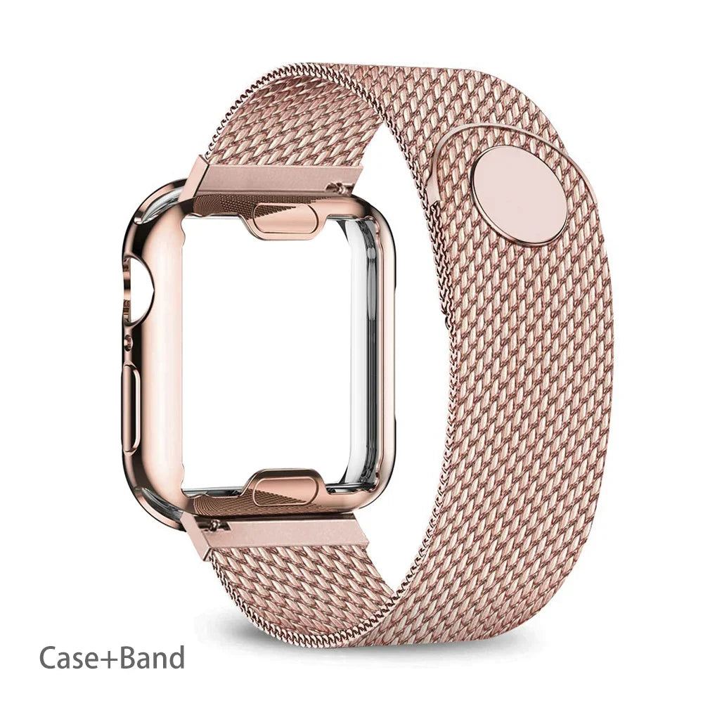 Metallarmband für Smartwatches, Edelstahl-Mesh, verstellbar, universell, Uhrenarmband, 38–49 mm, Silber | Sansoti