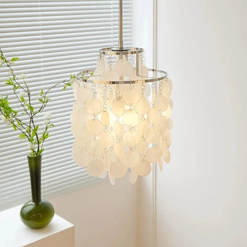 Runder Muschel-Kronleuchter Gold Silber LED Wohnzimmer Esszimmer Schlafzimmer Hotellobby Treppenhaus Salon | Sansoti