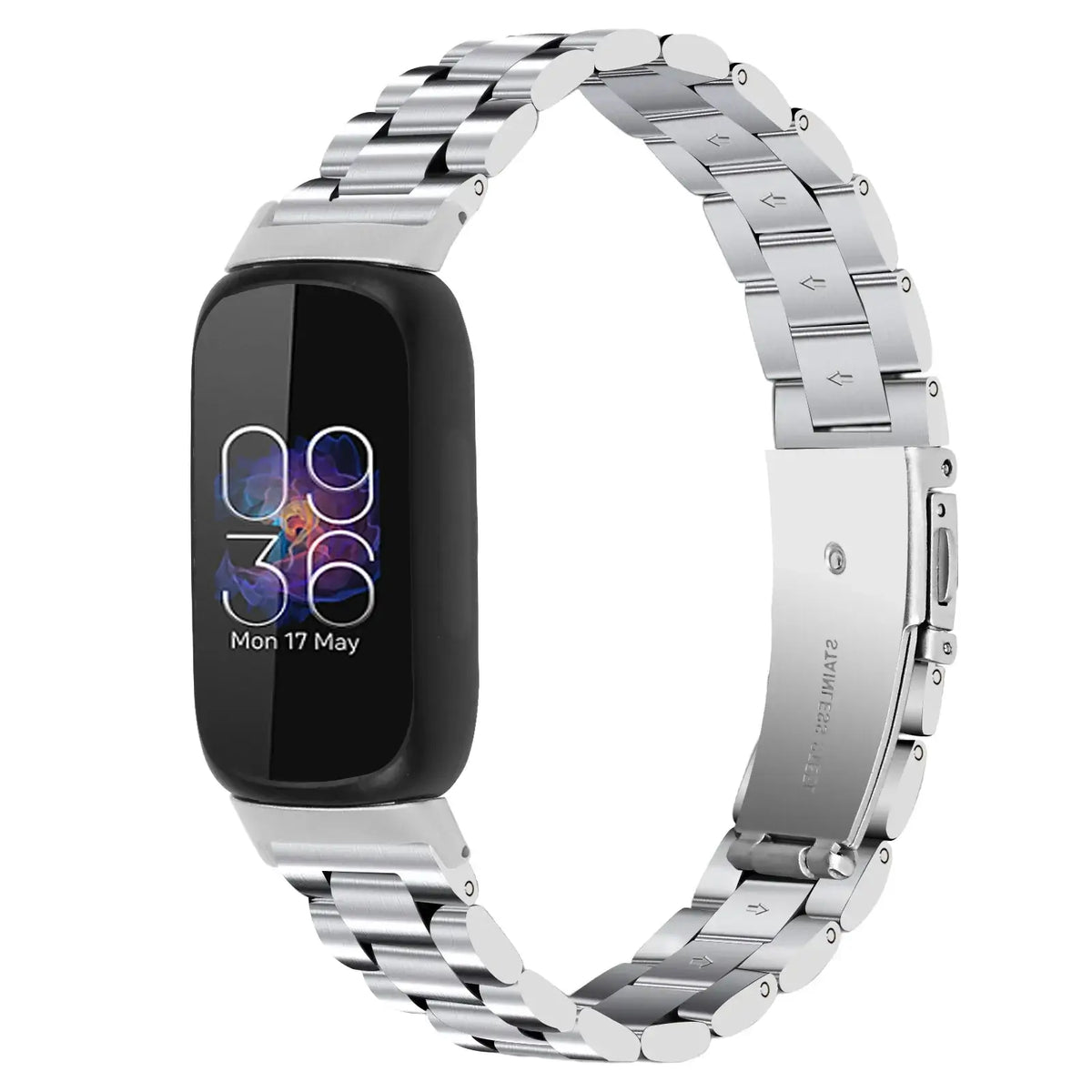Bracelet pour smartwatch en acier inoxydable, bracelet à maillons métalliques réglable, accessoire élégant pour montre-bracelet et montre de sport | Sansoti
