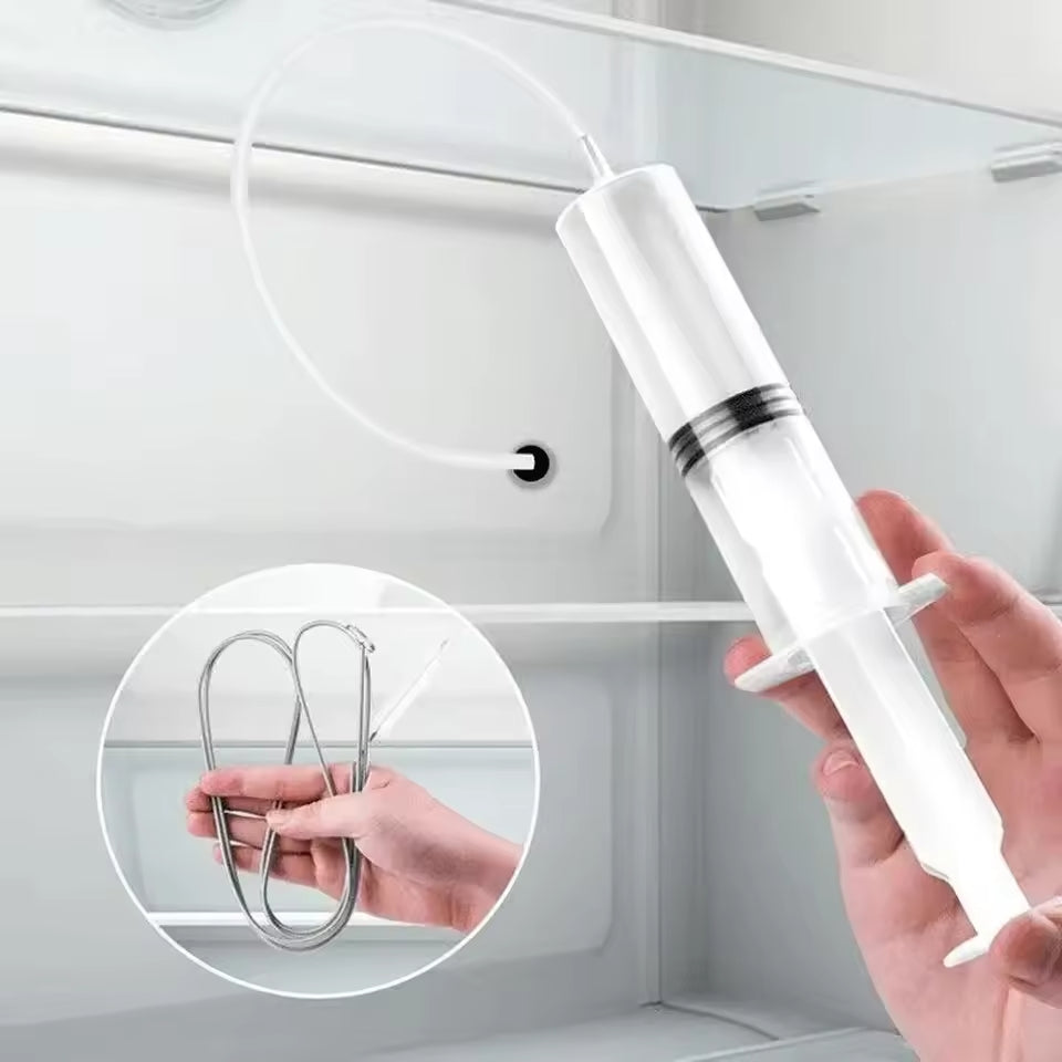 Kühlschrank-Abflussbürsten-Set 15 cm mit Sprühfunktion Flexibler Reiniger für Abflussrohre in Küche und Bad | Sansoti