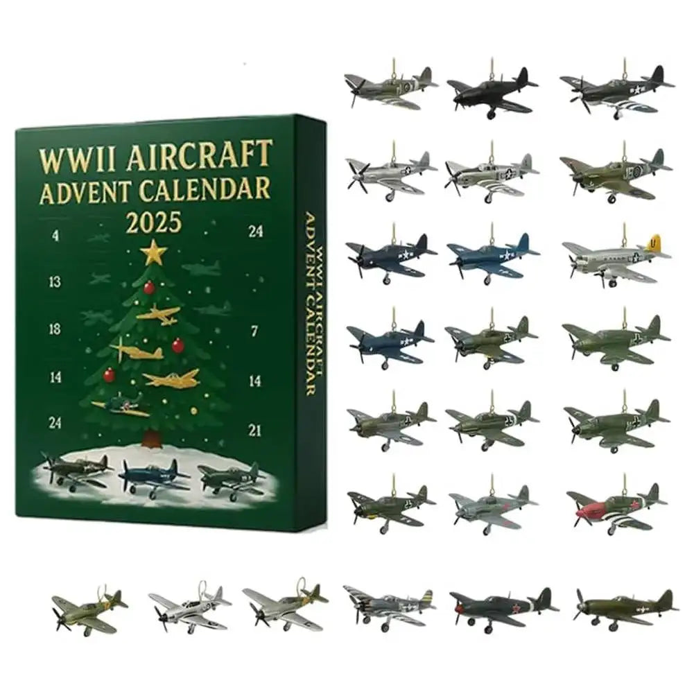 Historische Vliegtuigen Adventskalender 24 Miniatuurmodellen WOII Vliegtuigjes Kerstkalender Kinderen | Sansoti