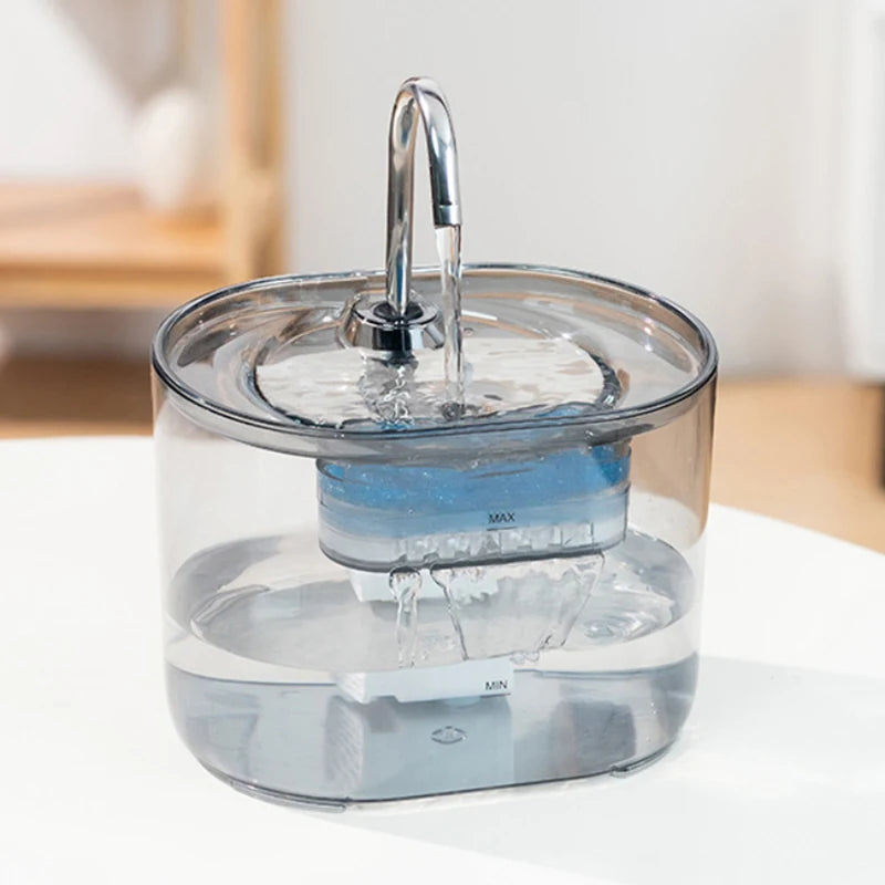 Automatic Pet Water Fountain with Filter & Quiet Pump for Cats & Dogs 2.2L Water Dispenser Bowl Waterer | Sansoti