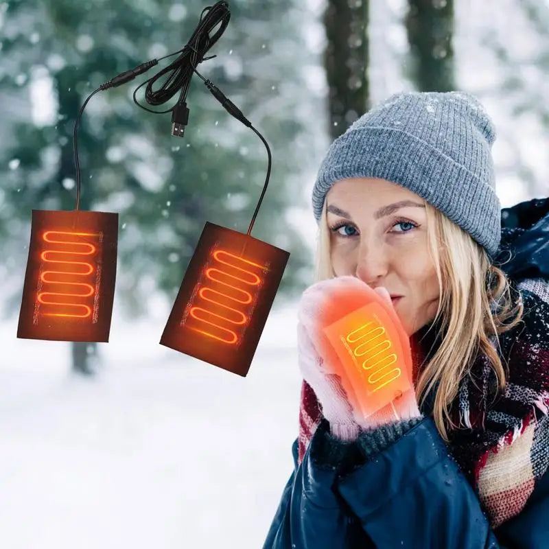 Carbon heating element for gloves 8,5×6,5 cm USB 5V Flexible Heated Winter Hand Warmer | Sansoti