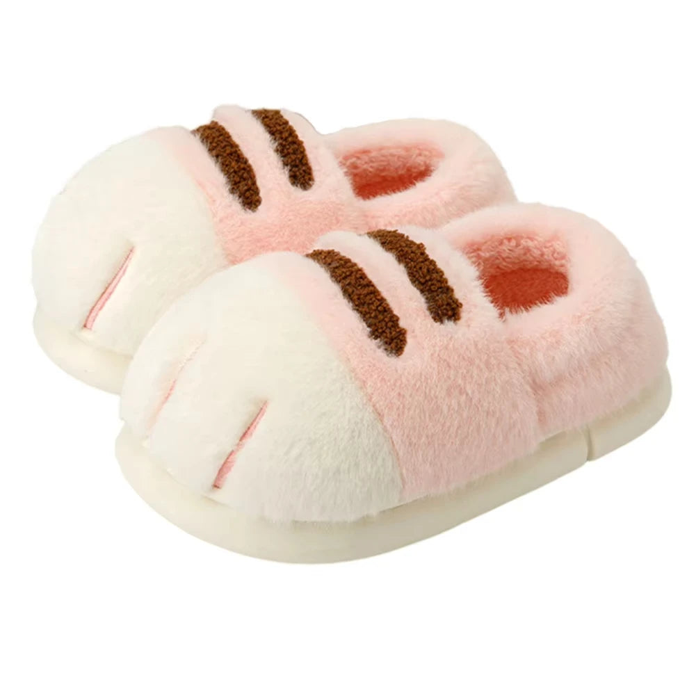 Pluche Instapslippers Kattendesign Antislip Warme Pantoffels Dames Huisschoenen Slides Comfortabel Binnenshuis | Sansoti