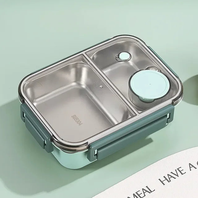 Edelstahl-Isolier-Lunchbox mit Fächern und auslaufsicherem Deckel für heiße und kalte Speisen unterwegs | Restfield