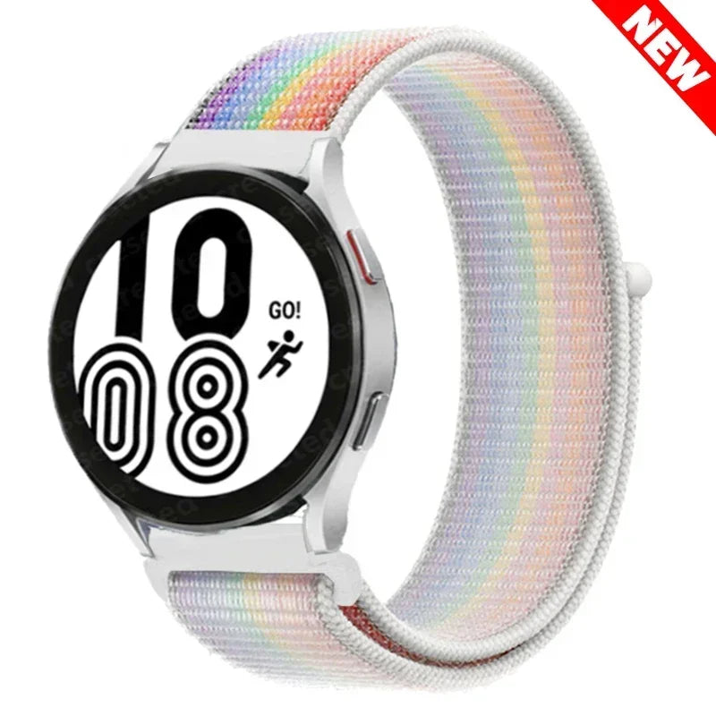 Nylonowy pasek sportowy do smartwatcha 20mm 22mm Oddychający Lekki Pasek typu Loop na nadgarstek Regulowany Trening Fitness | Sansoti