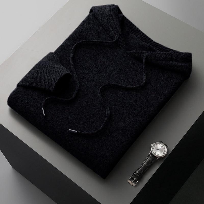 Wollen Hoodie met Capuchon voor Heren – Warm en Ademend Merino Trui – Thermoregulerende Outdoorkleding – Meerdere Kleuren | Sansoti