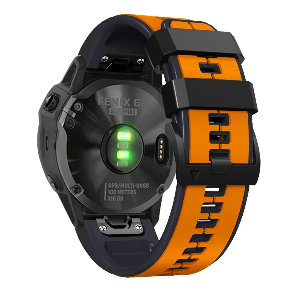 Bracelet de montre en silicone avec fermeture rapide, 22 mm et 26 mm, bracelet de smartwatch et bracelet de sport, confortable et résistant à l’eau | Sansoti