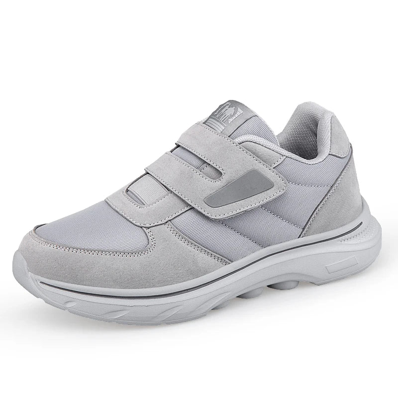 Verstelbare Heren Wandelschoenen Extra Breed Zachte Zool Lichtgewicht Mesh Comfortschoenen voor Ouderen | Sansoti