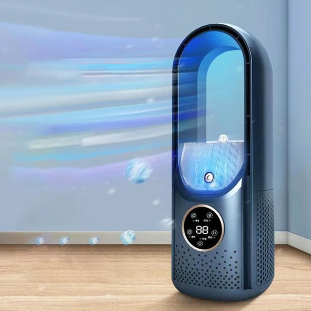 Draagbare Aircooler USB Mini Ventilator 6 Standen 100ml Slaapkamer Bureau Stil Energiezuinig Wieltjes Afstandsbediening | Sansoti