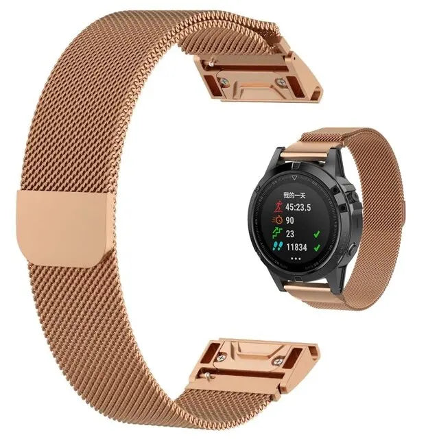 Milanese-Metallarmband für Smartwatches, 20, 22, 26 mm, magnetischer Verschluss, verstellbares, atmungsaktives Armband | Sansoti