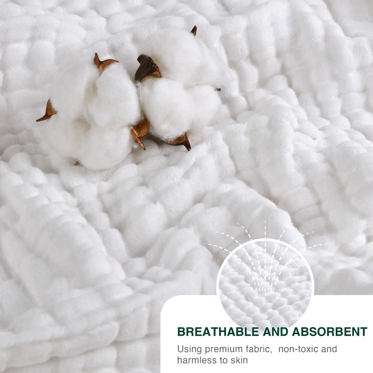 Muslin Cotton Blanket Multi-Layer Soft Gauze Weave Sofa Throw Comfortable Bed Plaid for All Seasons | Sansoti