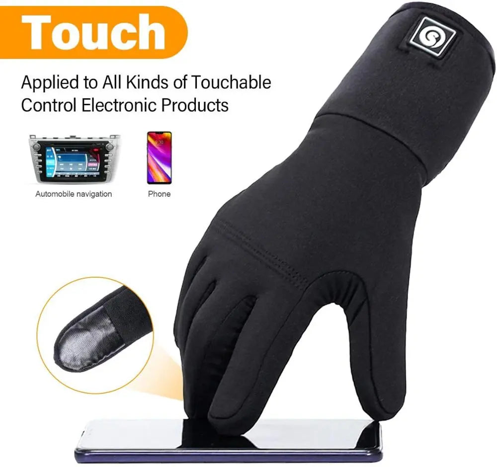 Gants d'hiver chauffants avec fonction écran tactile, thermiques, rechargeables et imperméables pour le ski et les activités en plein air | Sansoti