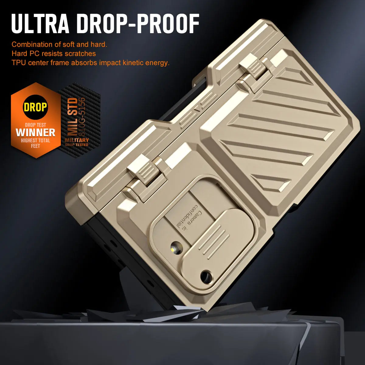 Protective Case with Stand for Foldable Phone – Shock-Resistant with Screen Protection and Stylish Design | Sansoti