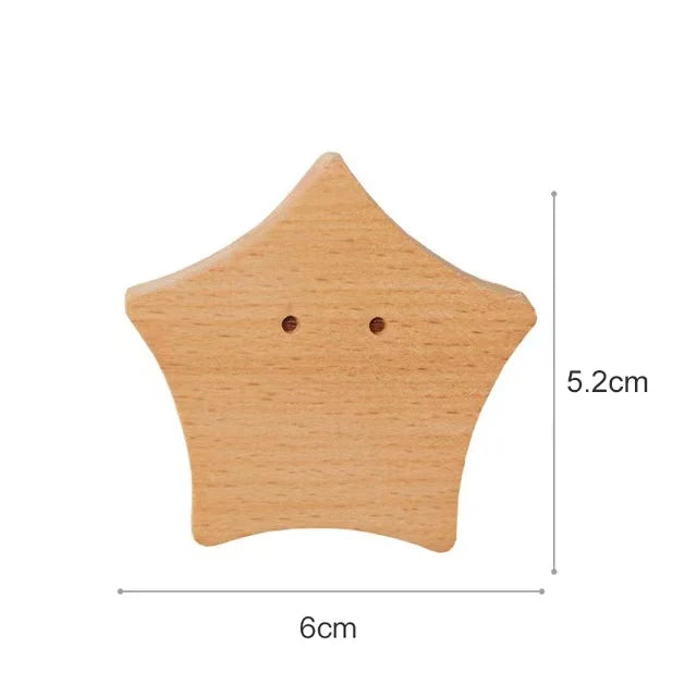 Wandhaken Hout Dieren Zelfklevend Kinderkamer Kapstokhaak Scandinavisch Design Kapstokhaakjes Muur Decoratie | Sansoti