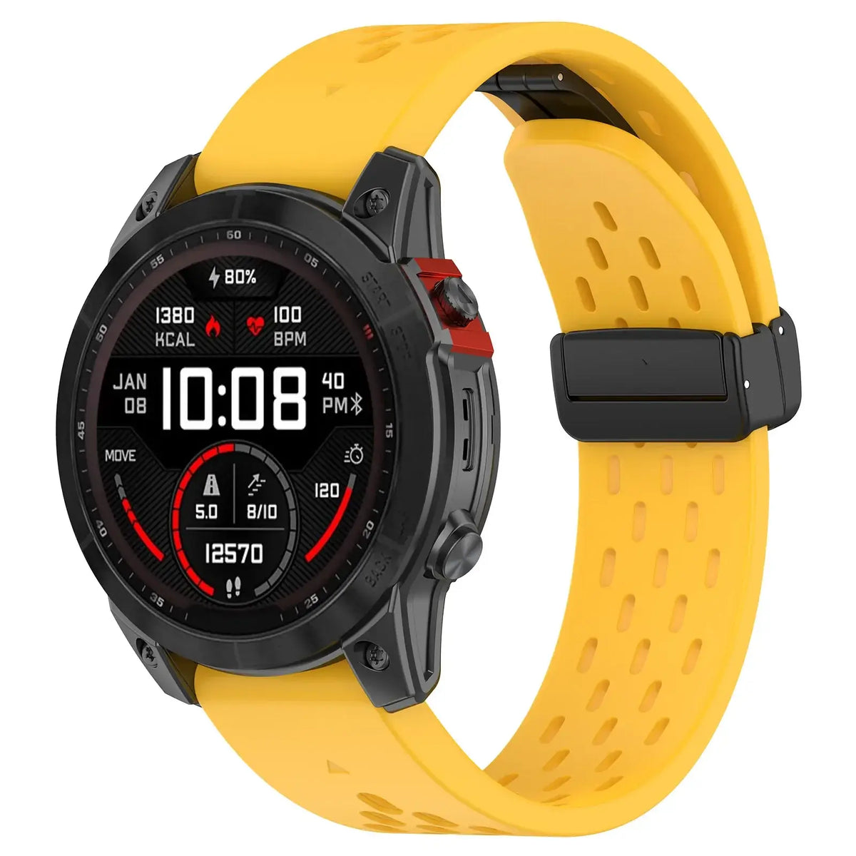 Bracelet de smartwatch en silicone respirant QuickFit, bracelet de sport de remplacement 20 mm 22 mm 26 mm, accessoire pour montre | Sansoti