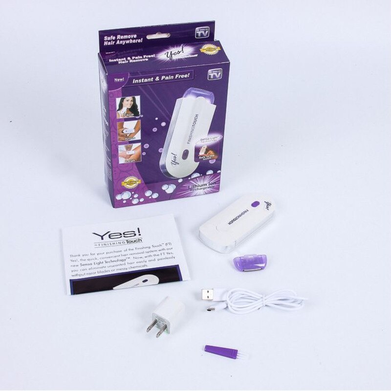 Rechargeable Hair Removal Device with LED — Painless and Safe Epilator for Face, Arms, and Legs | Sansoti