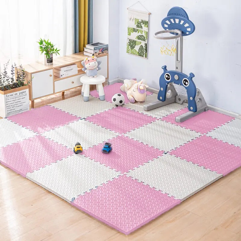 Vloerkleed Kinderkamer Speelmat EVA Foam Puzzelmat 30x30cm Interlock 16 Stuks | Sansoti