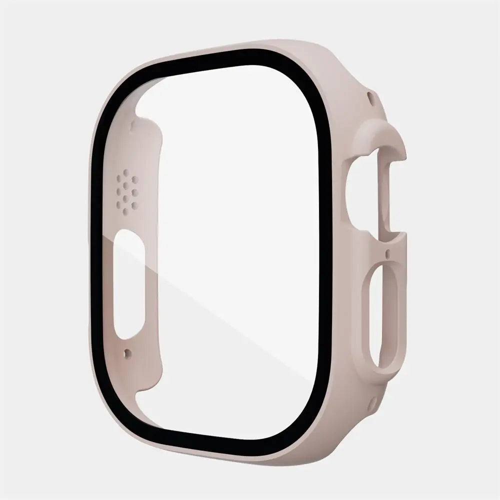 Protective Polycarbonate Glass Smartwatch Case 49mm Transparent Black Rose Gold Green Scratch-Resistant Watch | Sansoti