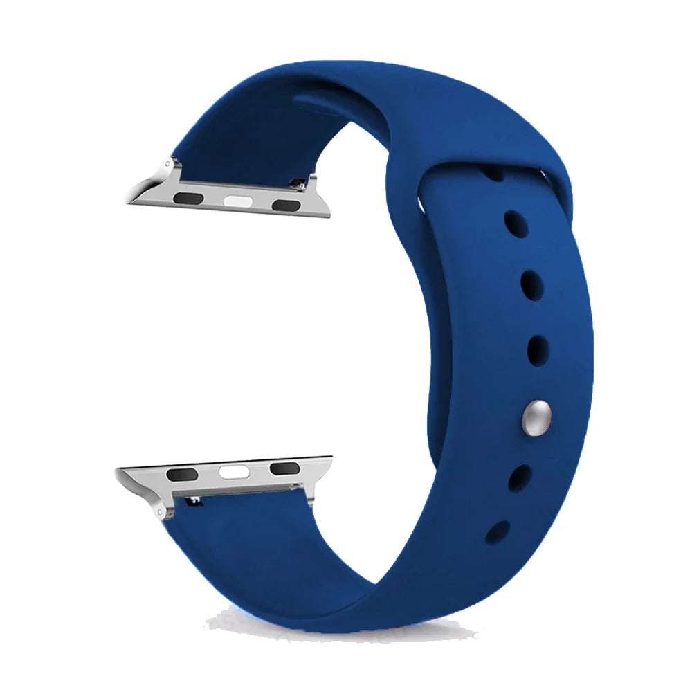Wasserdichtes Silikonarmband mit verstellbarer Sport-Schließe für Smartwatches, 38–49 mm, sportlich und bequem | Sansoti