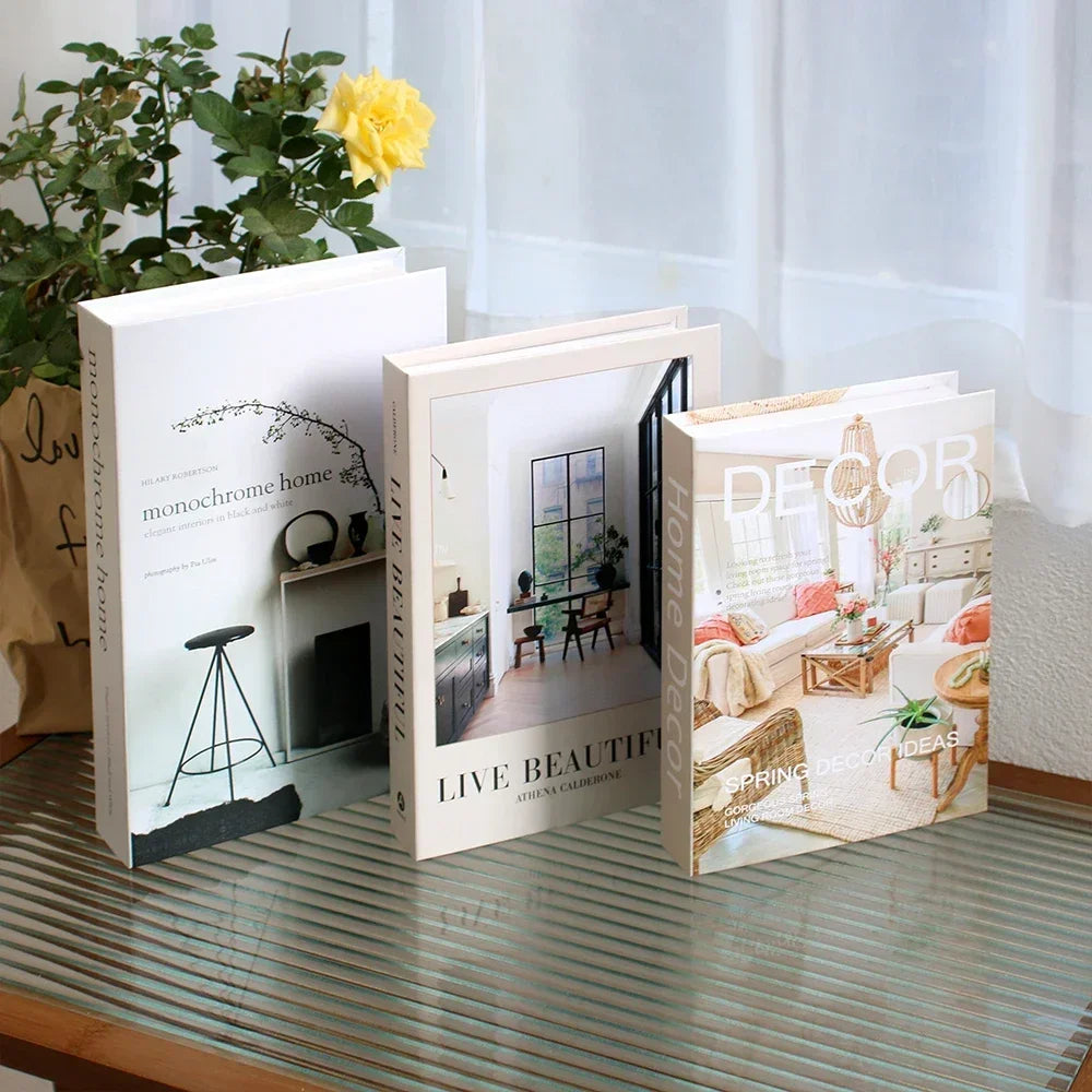 Décoration table basse Ensemble de 3 livres Design pliable Table basse style | Restfield