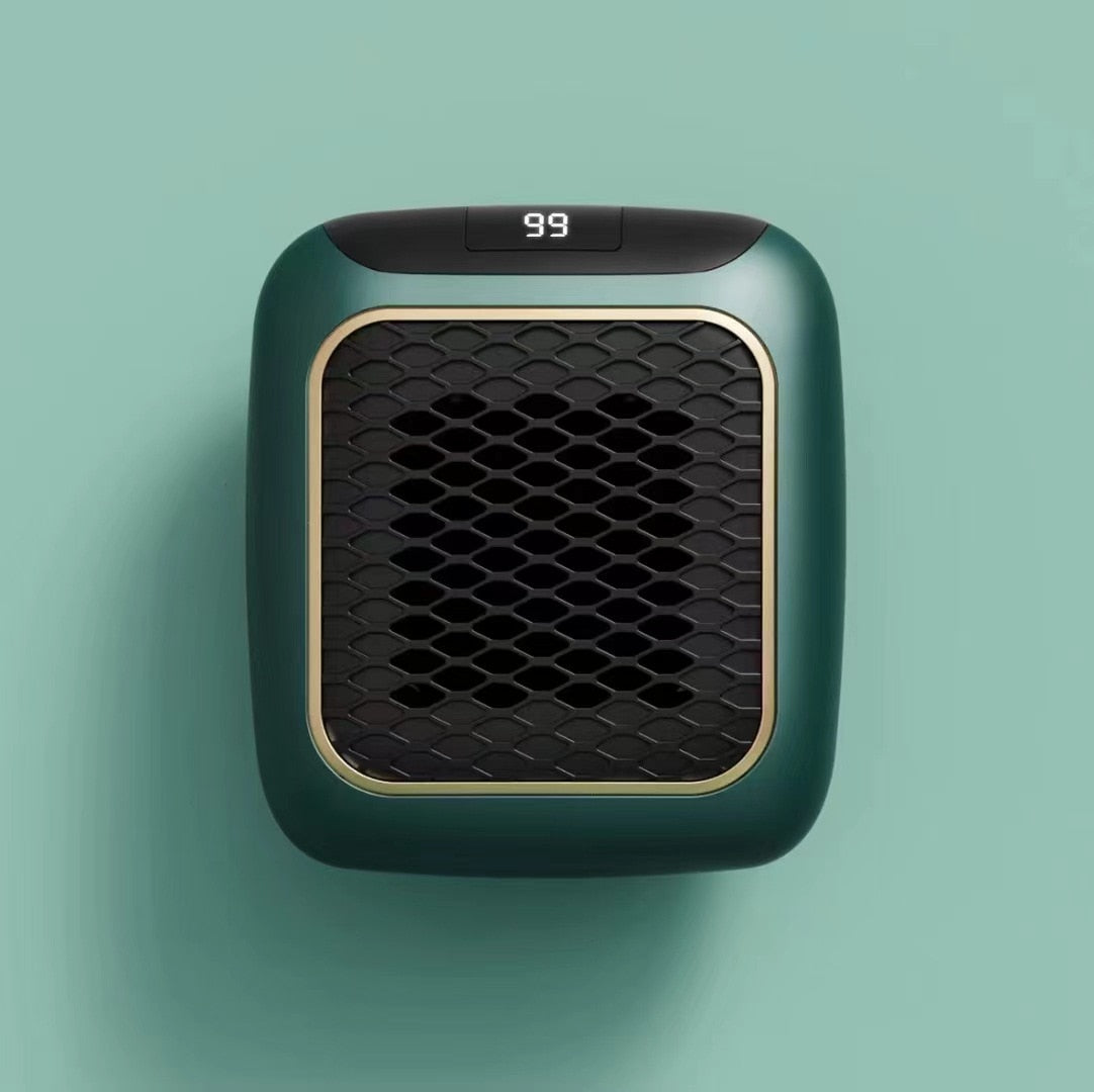 Compact Wall-Mounted Heater 800W Portable Space Heater LED Display Energy-Efficient Aluminum | Sansoti