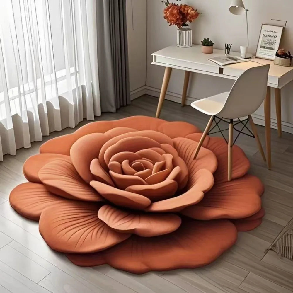 Zachte Badmat met Rozenblüten-Motief — Antislip Microfibermat voor Douche en Bad | Sansoti