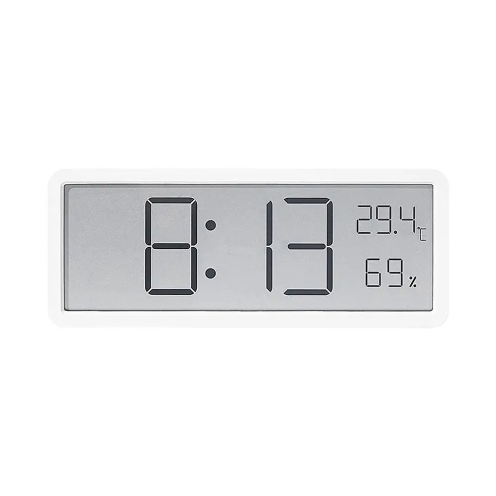 Digitale Wandklok met LED-Display – Temperatuur & Tijd – Modern Design – Wit & Zwart | Sansoti