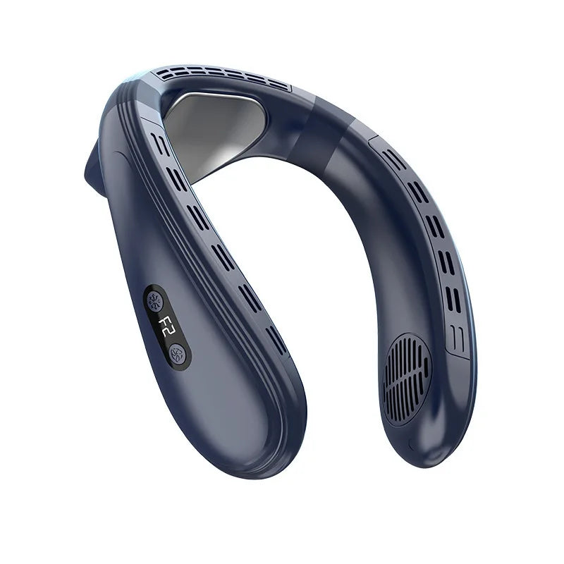 Draagbare Nekventilator 5200mAh Oplaadbaar Halfgeleider Koeling Persoonlijke Ventilator Outdoor Draadloos Nekkoeler USB Opladen | Sansoti