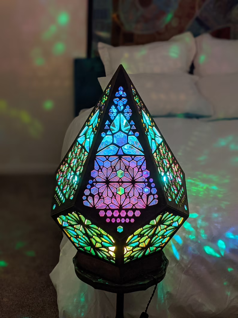 Boheemse Diamant Tafellamp met USB LED – Handgemaakte Nachtlamp voor Slaapkamer en Woonkamer | Sansoti