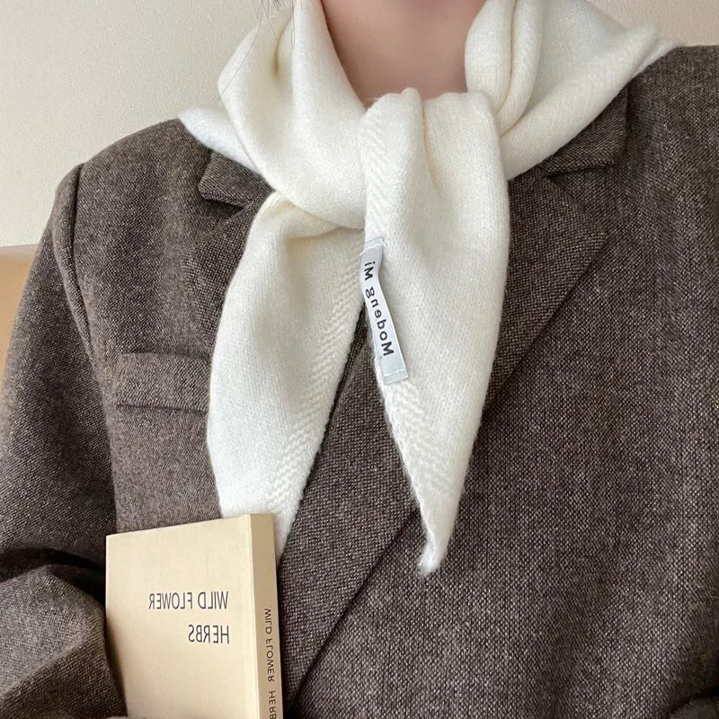 Gestricktes dreieckiges Wolltuch für Damen und Herren, Kaschmir, Winteraccessoire, lässig, elegant und bequem | Sansoti