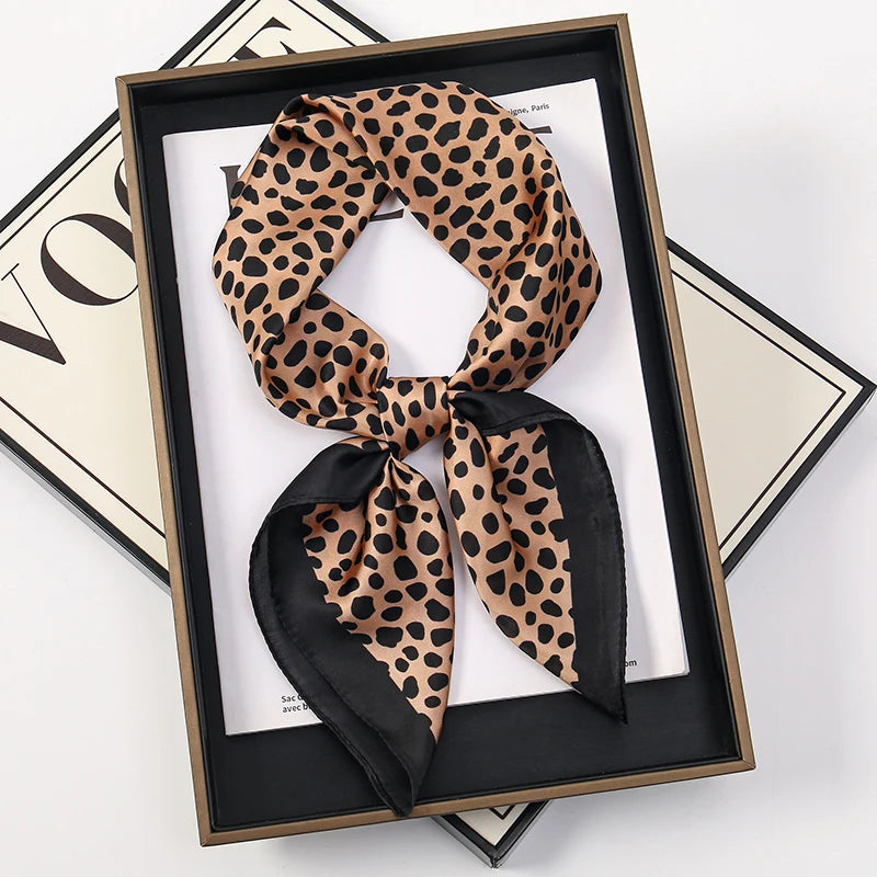 Square Satin Scarf 70x70 cm Women's Headband Neck Scarf Hijab Headband Soft Polyester Elegant Stylish | Sansoti