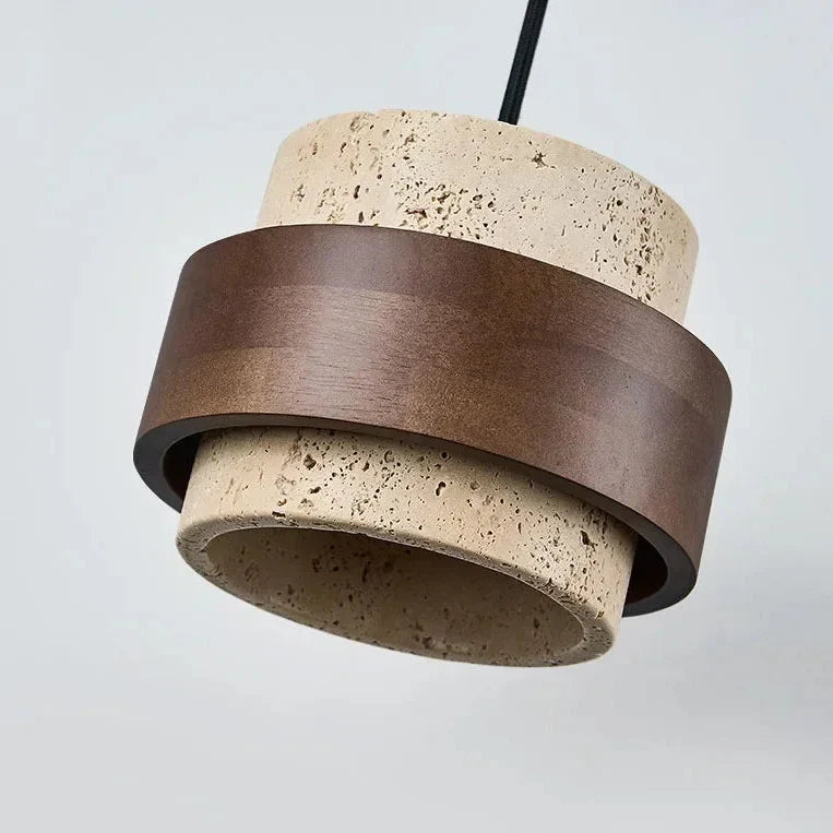 Travertijnsteen Hanglamp Natuurlijk Design Warm Licht Eetkamer Woonkamer Hal Interieur Luxe Verlichting | Sansoti