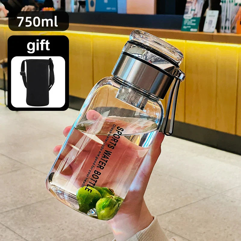Grote Waterkan 2 Liter Transparant – Praktische Drinkfles voor Melk, Sap & Water | Sansoti