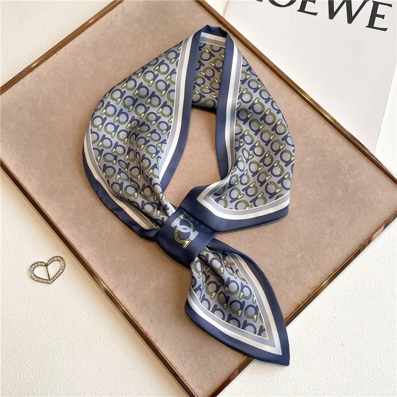 Satin Scarf with Animal Print 76x13cm Versatile Neck Ribbon Accessory for Everyday and Festive Use | Sansoti