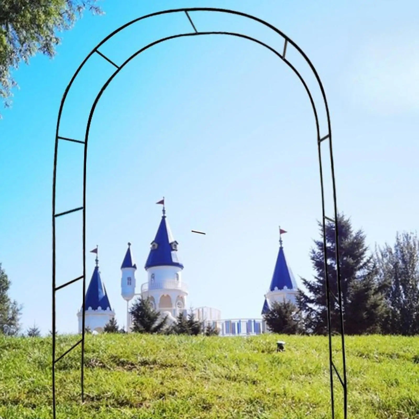 Arche de Jardin Métallique 240x140cm Fer Plantes Grimpantes Roses Arche Mariage Jardin Pergola DIY Arche de Roses Vigne Décoration Extérieure | Restfield