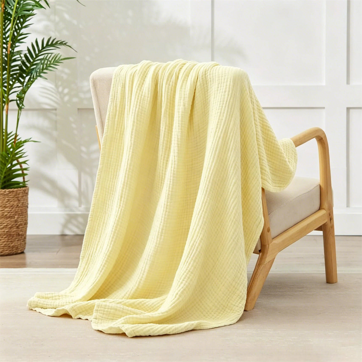 Mousseline Deken 6-laags 100% Katoen Zacht Ademend Lichtgewicht Plaid Voor Slaapkamer Bank Sofa Reizen | Sansoti
