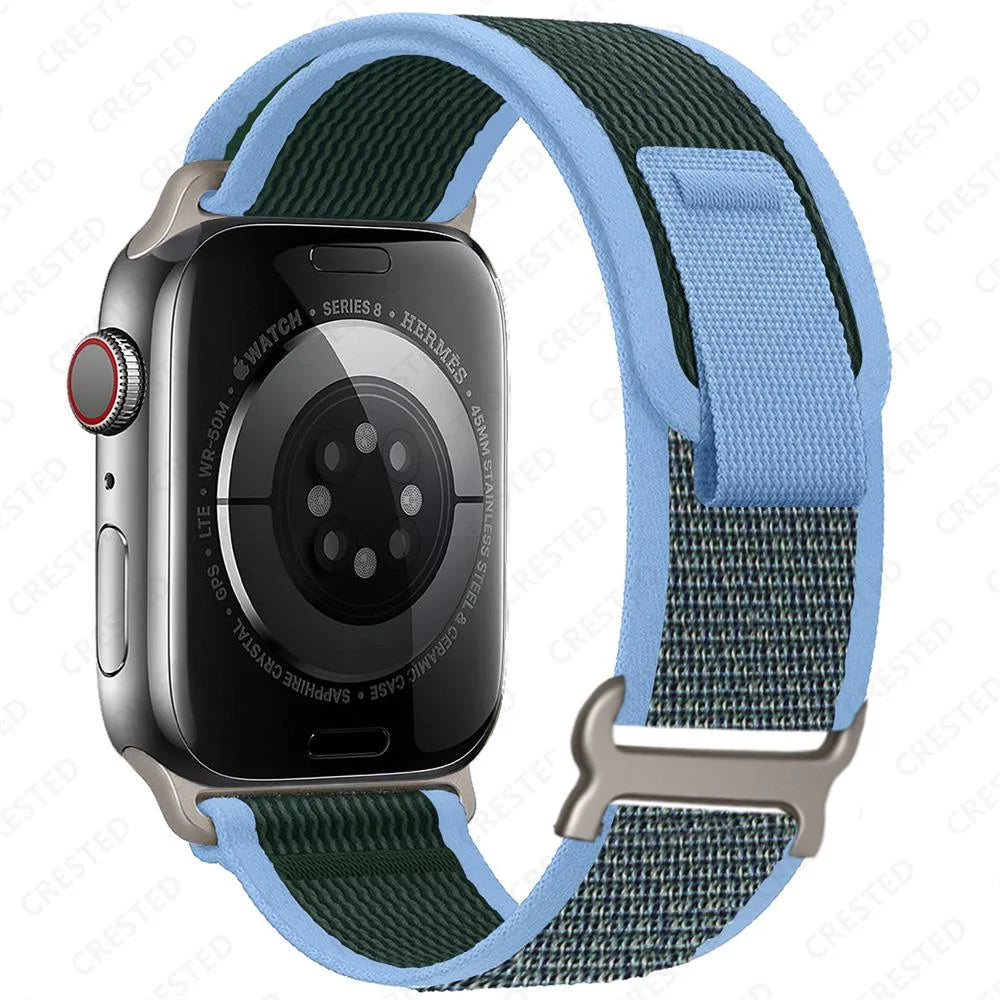 Bracelet de smartwatch en nylon Trail Loop, bracelet sport réglable avec boucle durable, bracelet multicolore pour poignet, actif | Sansoti