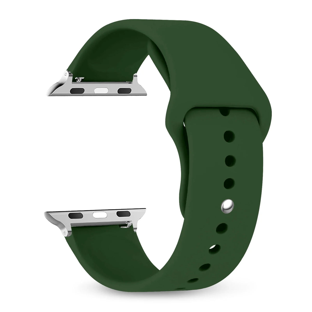 Wasserdichtes Silikonarmband mit verstellbarer Sport-Schließe für Smartwatches, 38–49 mm, sportlich und bequem | Sansoti