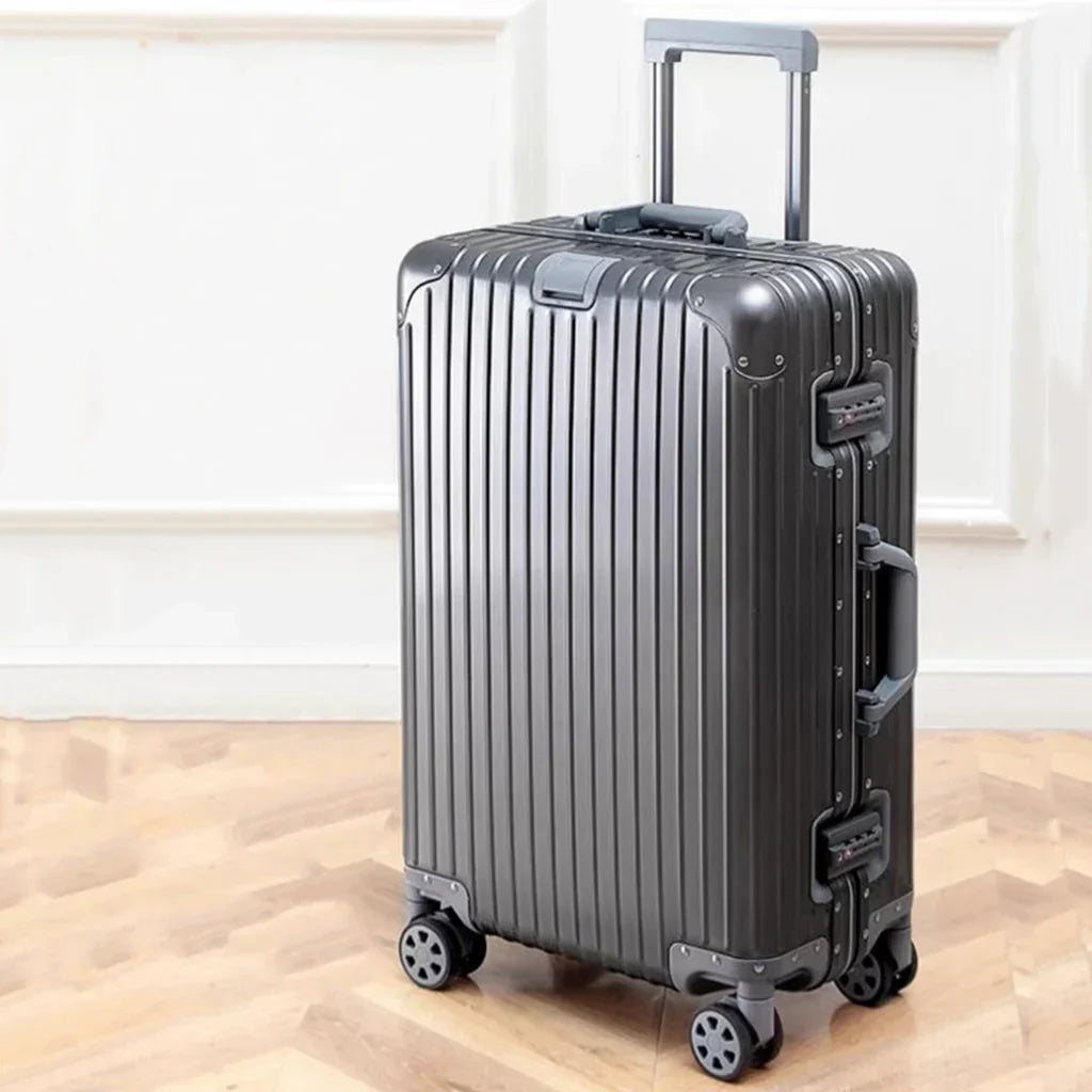 Aluminium-Magnesium Reiskoffer 360° Wielen TSA-Slot Handbagage & Ruimbagage 52-120L | Sansoti