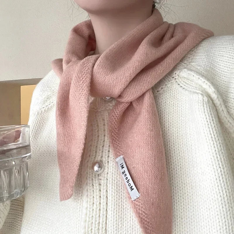Gestricktes dreieckiges Wolltuch für Damen und Herren, Kaschmir, Winteraccessoire, lässig, elegant und bequem | Sansoti