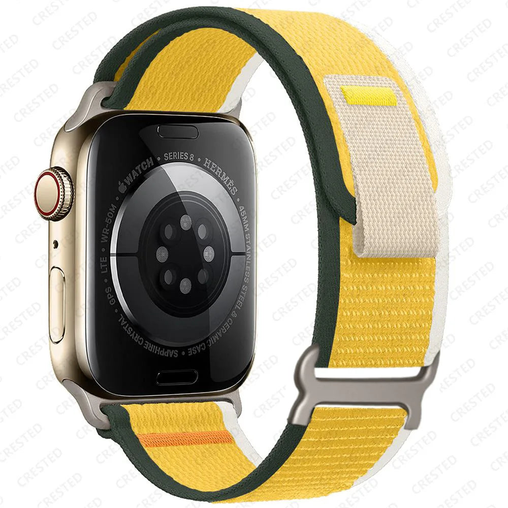 Bracelet de smartwatch en nylon Trail Loop, bracelet sport réglable avec boucle durable, bracelet multicolore pour poignet, actif | Sansoti