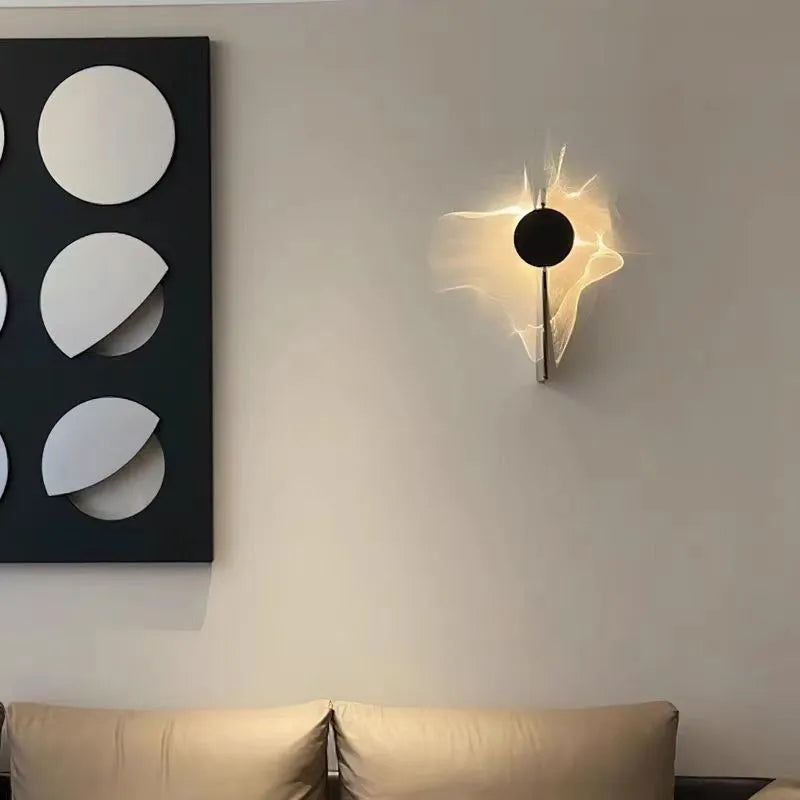 Swivel Wall Lamp with Wavy Design – Modern LED Wall Lighting for Interior | Sansoti