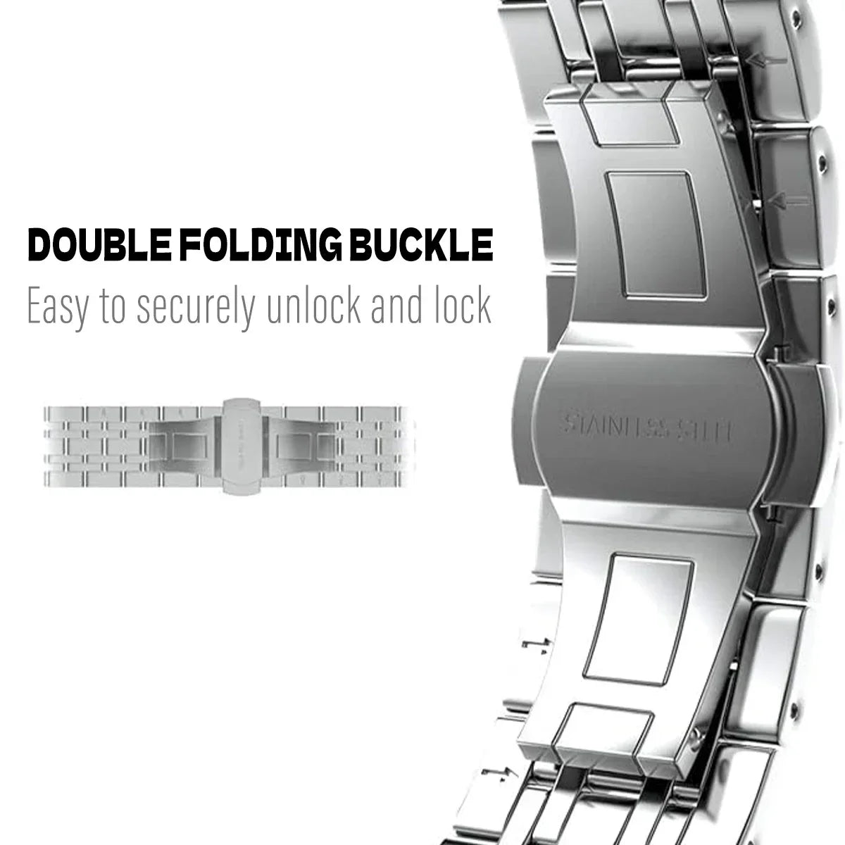 Bracelet de montre en acier inoxydable à maillons, métal, 20 mm 22 mm 26 mm, pour smartwatch, accessoire universel de remplacement | Sansoti